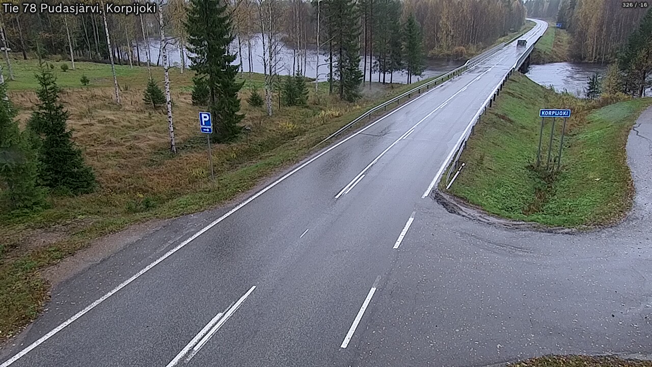 Weather Camera Image Väg 78 Pudasjärvi, Korpijoki, Pudasjärvi, Pohjois-Pohjanmaa