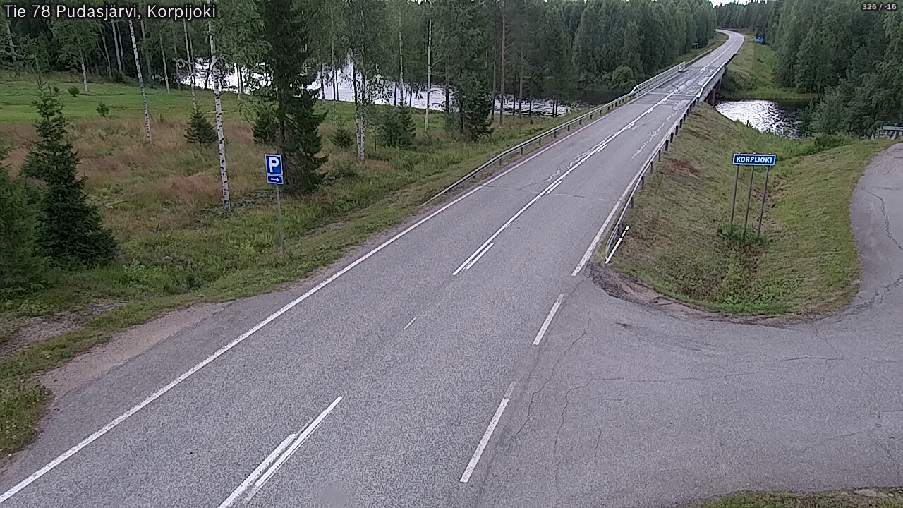 Weather Camera Image Väg 78 Pudasjärvi, Korpijoki, Pudasjärvi, Pohjois-Pohjanmaa