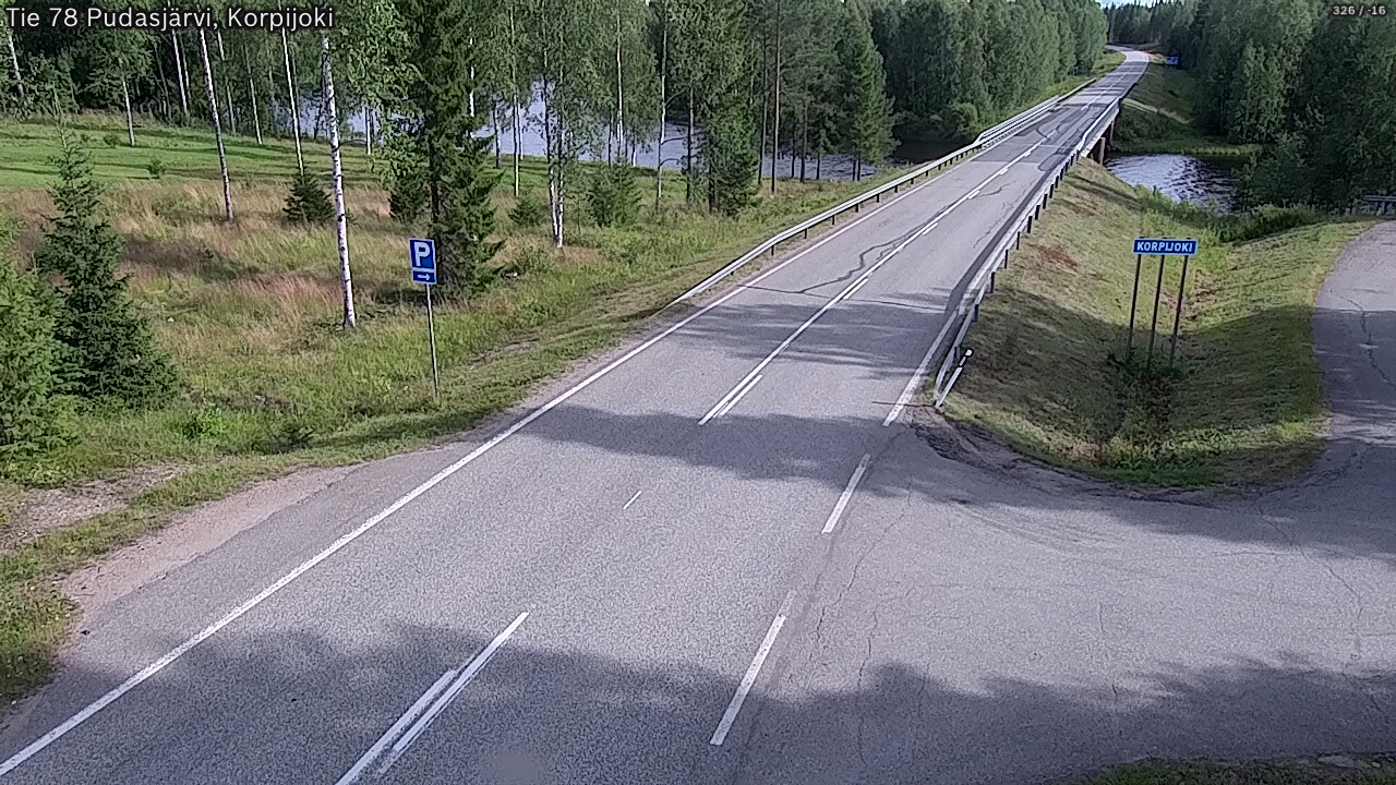 Weather Camera Image Road 78 Pudasjärvi, Korpijoki, Pudasjärvi, Pohjois-Pohjanmaa