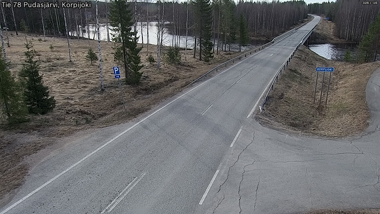 Kelikamerat Kuva Tie 78 Pudasjärvi, Korpijo, Pudasjärvi, Pohjois-Pohjanmaa
