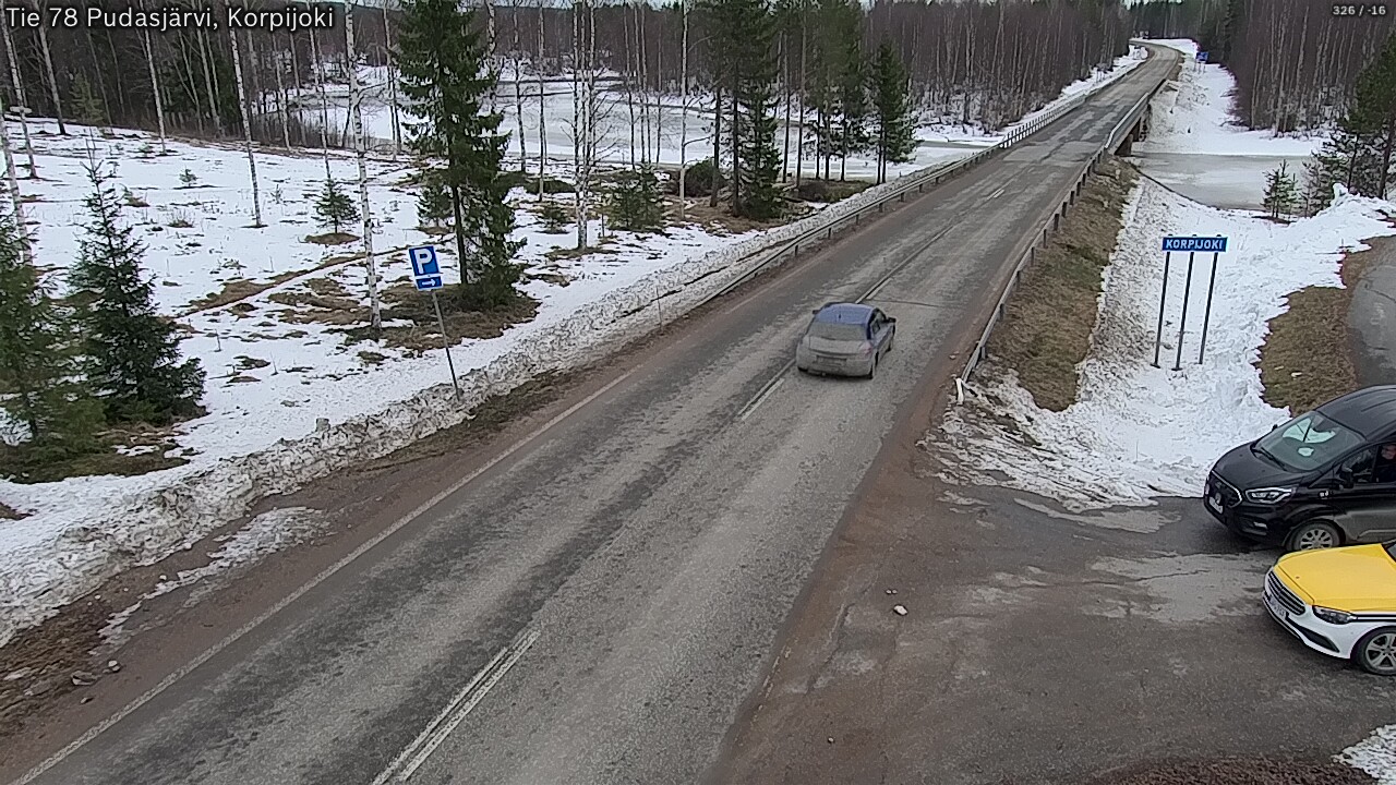 Weather Camera Image Väg 78 Pudasjärvi, Korpijoki, Pudasjärvi, Pohjois-Pohjanmaa