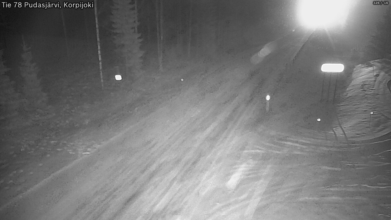 Weather Camera Image Road 78 Pudasjärvi, Korpijoki, Pudasjärvi, Pohjois-Pohjanmaa