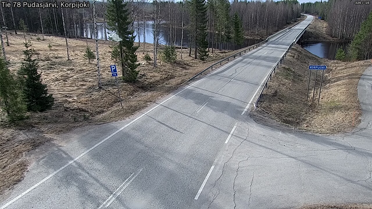 Weather Camera Image Väg 78 Pudasjärvi, Korpijoki, Pudasjärvi, Pohjois-Pohjanmaa