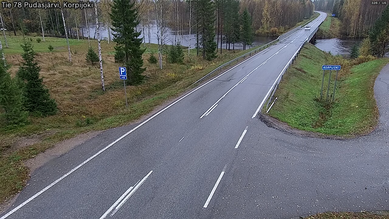 Weather Camera Image Väg 78 Pudasjärvi, Korpijoki, Pudasjärvi, Pohjois-Pohjanmaa