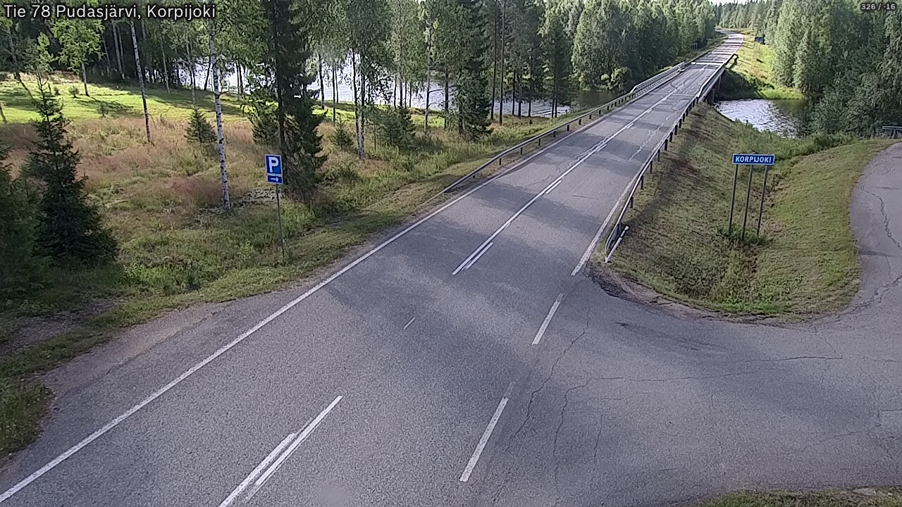 Weather Camera Image Väg 78 Pudasjärvi, Korpijoki, Pudasjärvi, Pohjois-Pohjanmaa