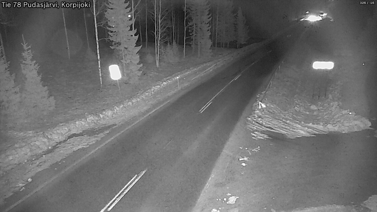 Kelikamerat Kuva Tie 78 Pudasjärvi, Korpijo, Pudasjärvi, Pohjois-Pohjanmaa