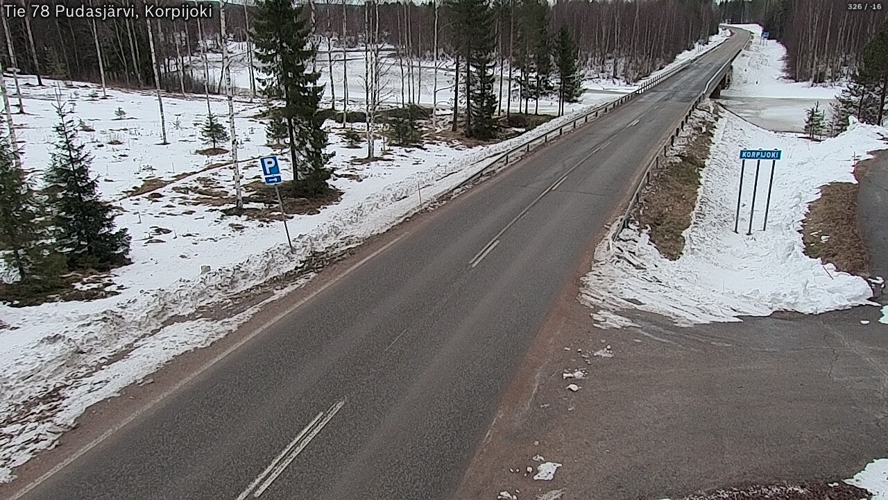 Kelikamerat Kuva Tie 78 Pudasjärvi, Korpijo, Pudasjärvi, Pohjois-Pohjanmaa