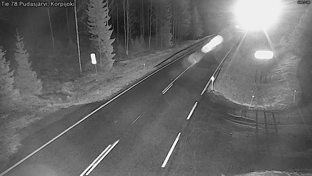 Kelikamerat Kuva Tie 78 Pudasjärvi, Korpijo, Pudasjärvi, Pohjois-Pohjanmaa