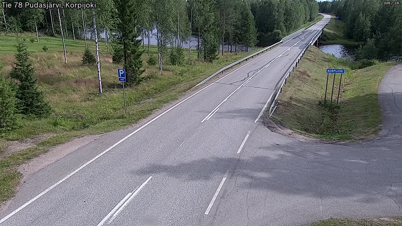 Weather Camera Image Väg 78 Pudasjärvi, Korpijoki, Pudasjärvi, Pohjois-Pohjanmaa