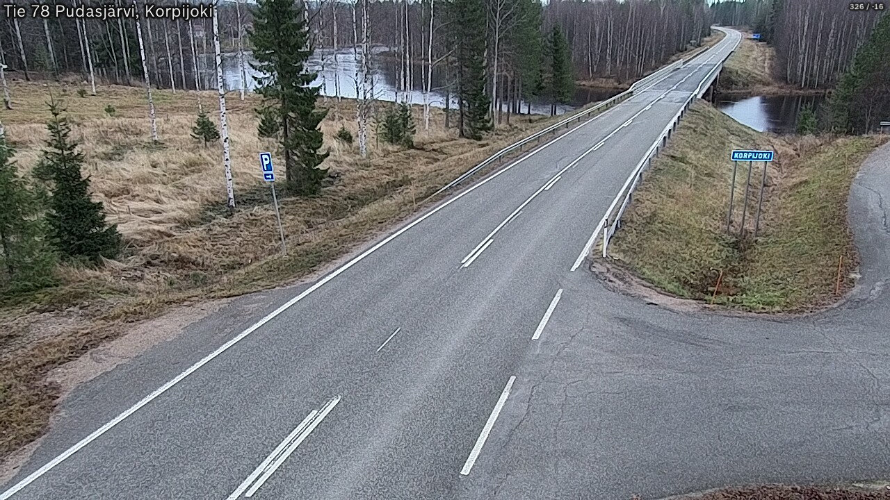 Kelikamerat Kuva Tie 78 Pudasjärvi, Korpijo, Pudasjärvi, Pohjois-Pohjanmaa