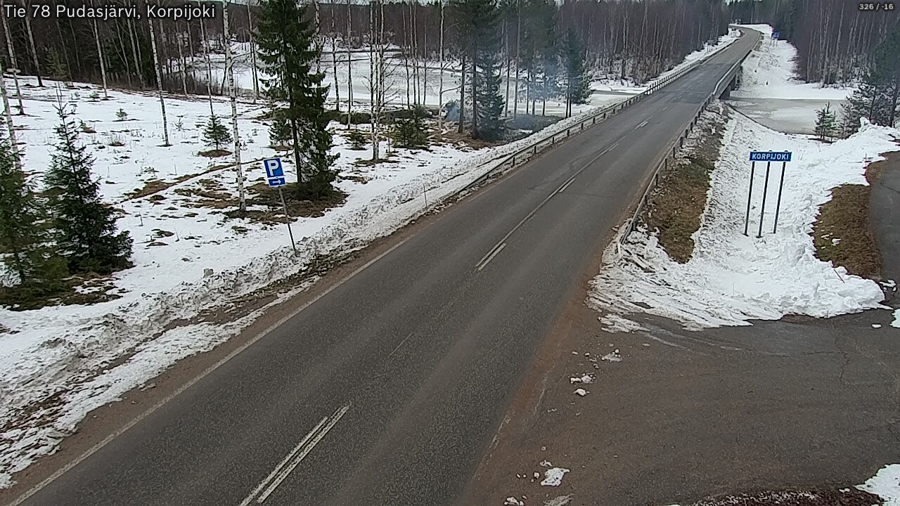 Kelikamerat Kuva Tie 78 Pudasjärvi, Korpijo, Pudasjärvi, Pohjois-Pohjanmaa