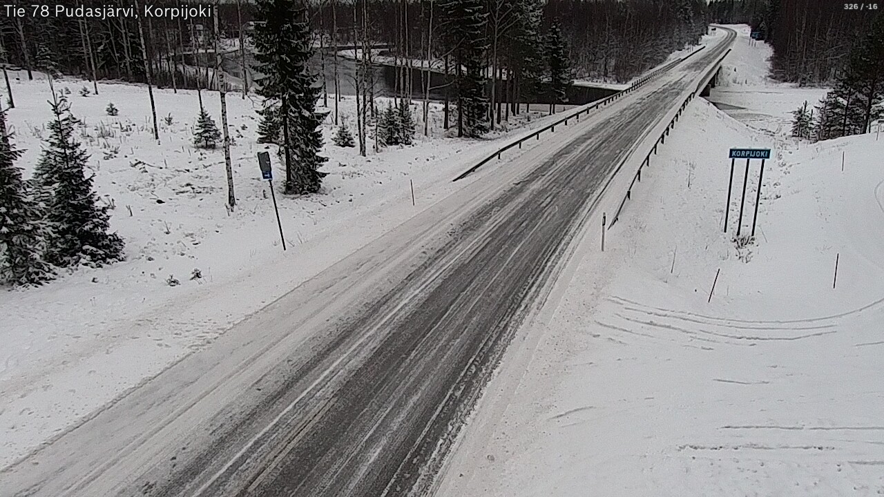 Kelikamerat Kuva Tie 78 Pudasjärvi, Korpijo, Pudasjärvi, Pohjois-Pohjanmaa