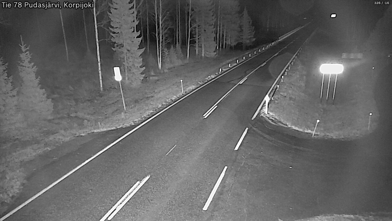 Kelikamerat Kuva Tie 78 Pudasjärvi, Korpijo, Pudasjärvi, Pohjois-Pohjanmaa