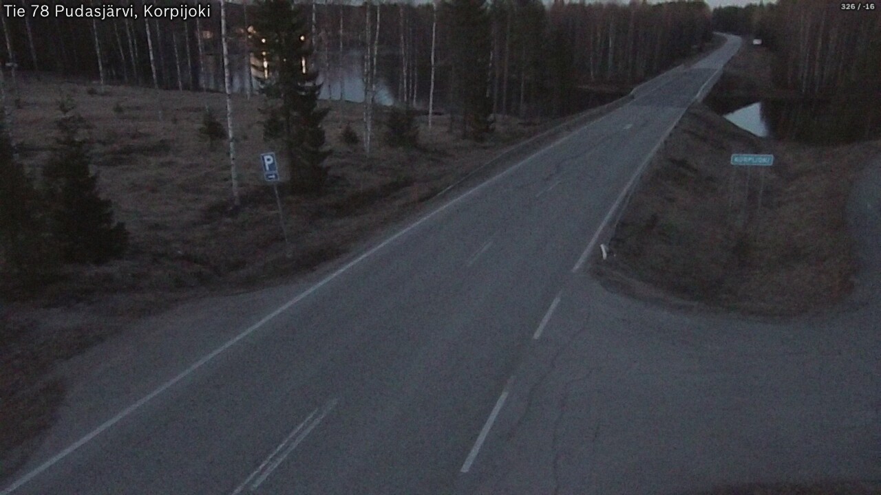 Kelikamerat Kuva Tie 78 Pudasjärvi, Korpijo, Pudasjärvi, Pohjois-Pohjanmaa