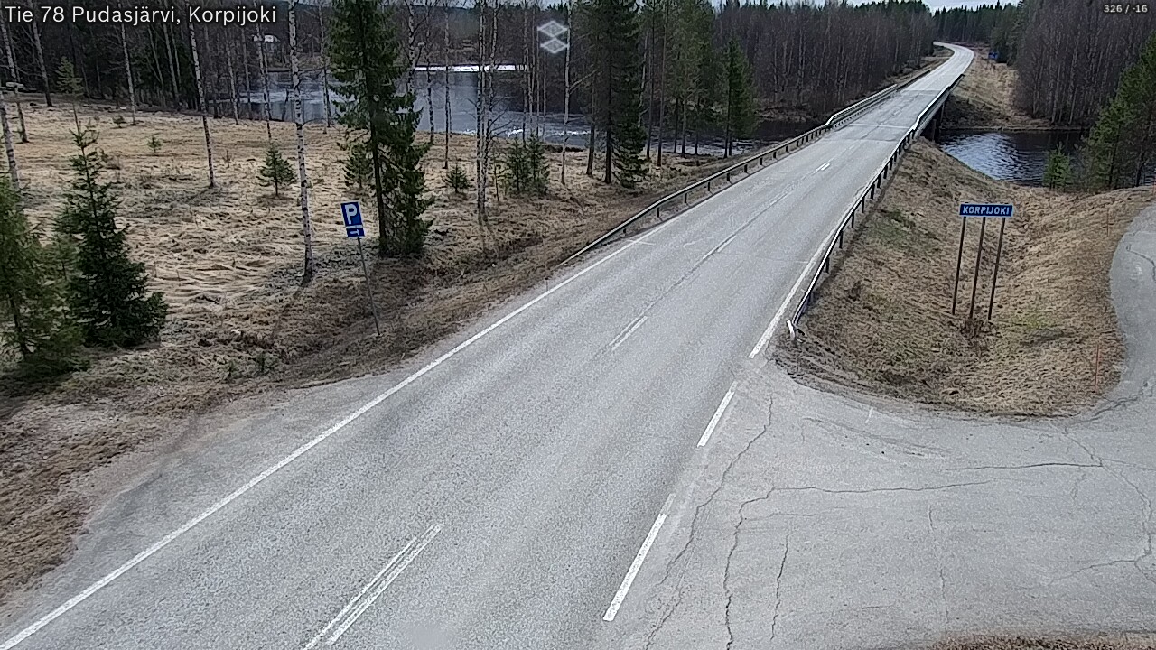 Weather Camera Image Väg 78 Pudasjärvi, Korpijoki, Pudasjärvi, Pohjois-Pohjanmaa