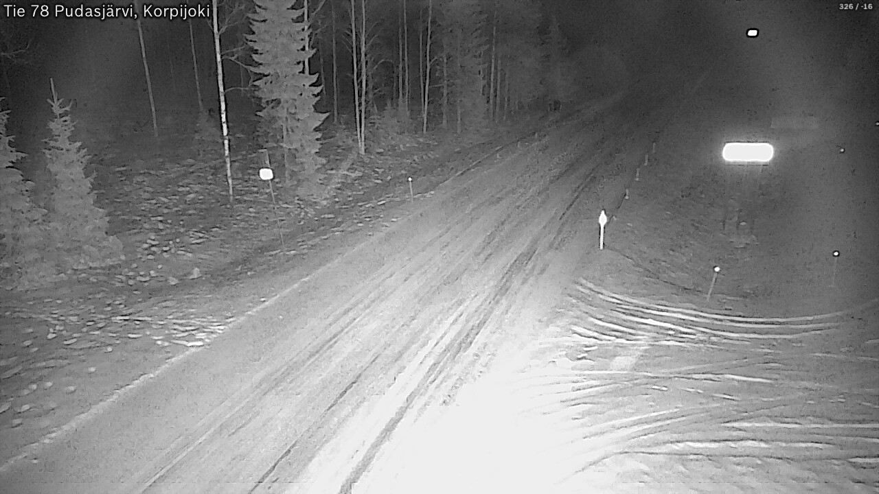 Kelikamerat Kuva Tie 78 Pudasjärvi, Korpijo, Pudasjärvi, Pohjois-Pohjanmaa