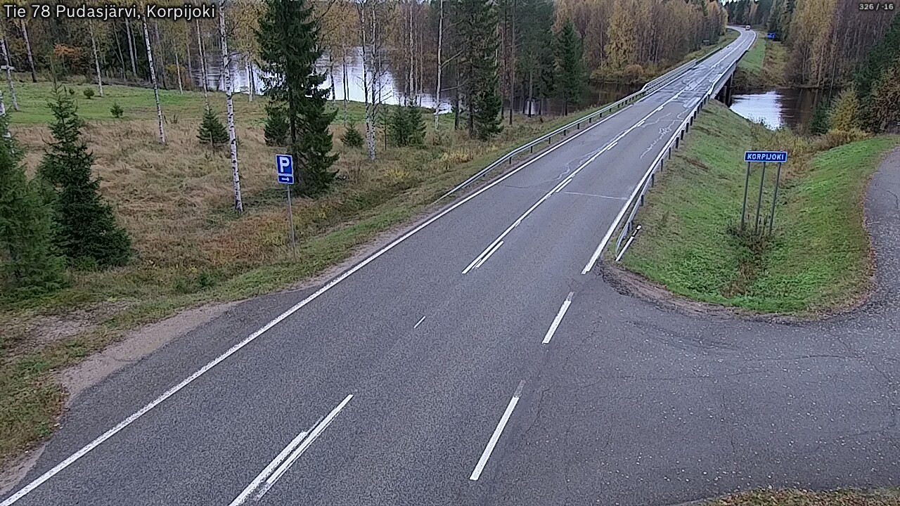 Weather Camera Image Road 78 Pudasjärvi, Korpijoki, Pudasjärvi, Pohjois-Pohjanmaa