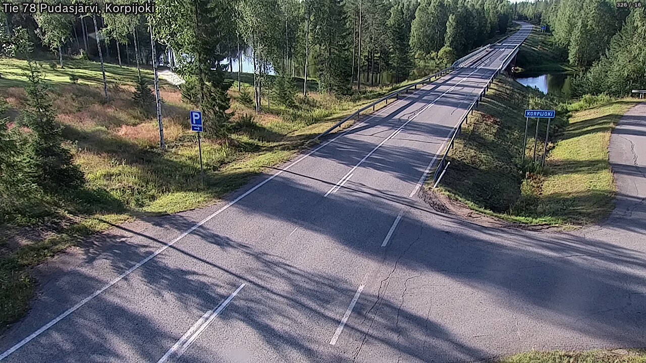 Weather Camera Image Väg 78 Pudasjärvi, Korpijoki, Pudasjärvi, Pohjois-Pohjanmaa