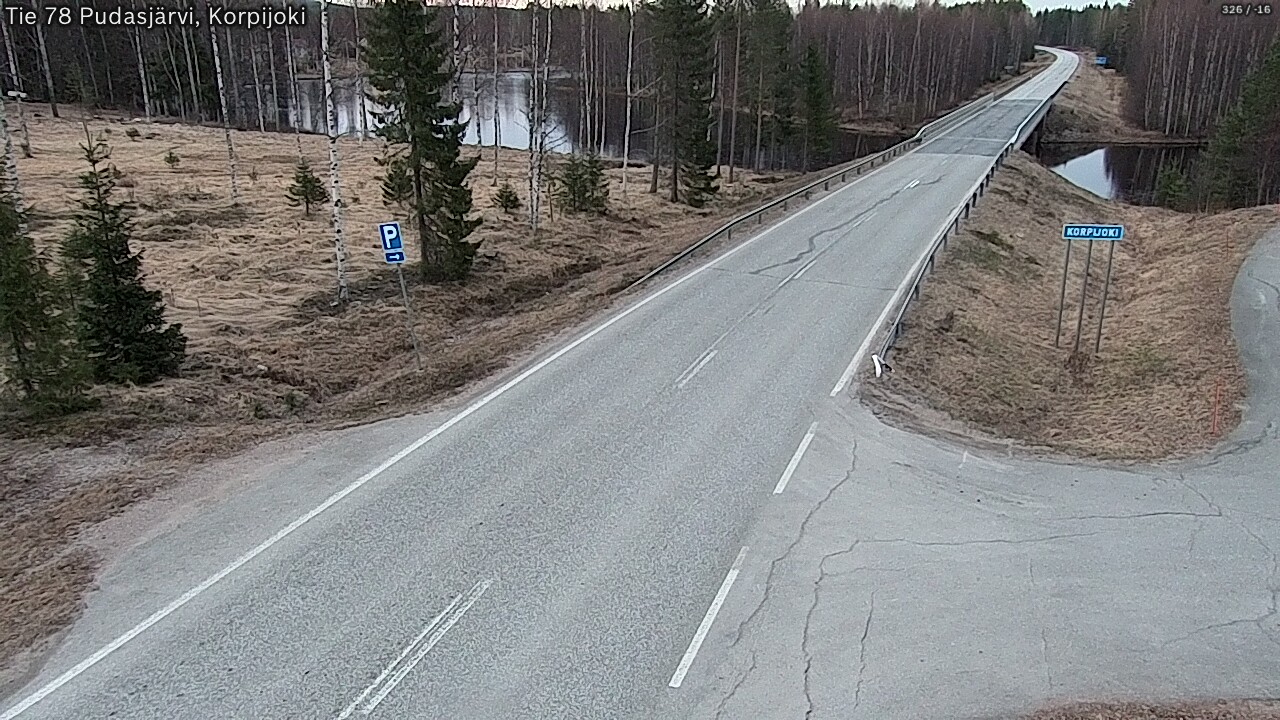 Weather Camera Image Väg 78 Pudasjärvi, Korpijoki, Pudasjärvi, Pohjois-Pohjanmaa