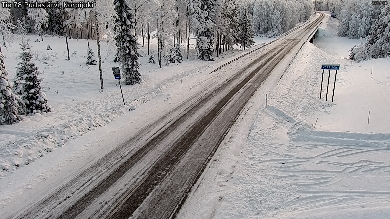 Kelikamerat Kuva Tie 78 Pudasjärvi, Korpijo, Pudasjärvi, Pohjois-Pohjanmaa