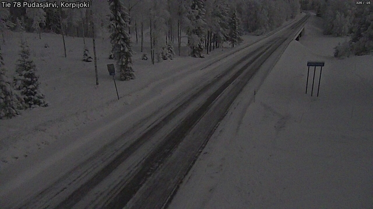 Kelikamerat Kuva Tie 78 Pudasjärvi, Korpijo, Pudasjärvi, Pohjois-Pohjanmaa