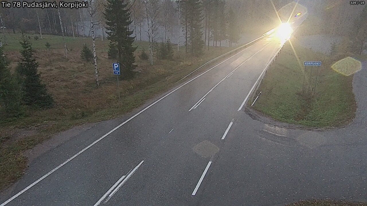 Weather Camera Image Road 78 Pudasjärvi, Korpijoki, Pudasjärvi, Pohjois-Pohjanmaa