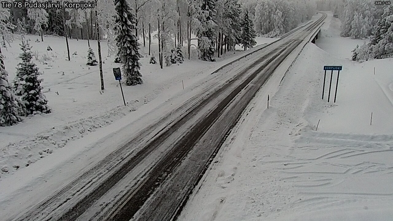 Kelikamerat Kuva Tie 78 Pudasjärvi, Korpijo, Pudasjärvi, Pohjois-Pohjanmaa
