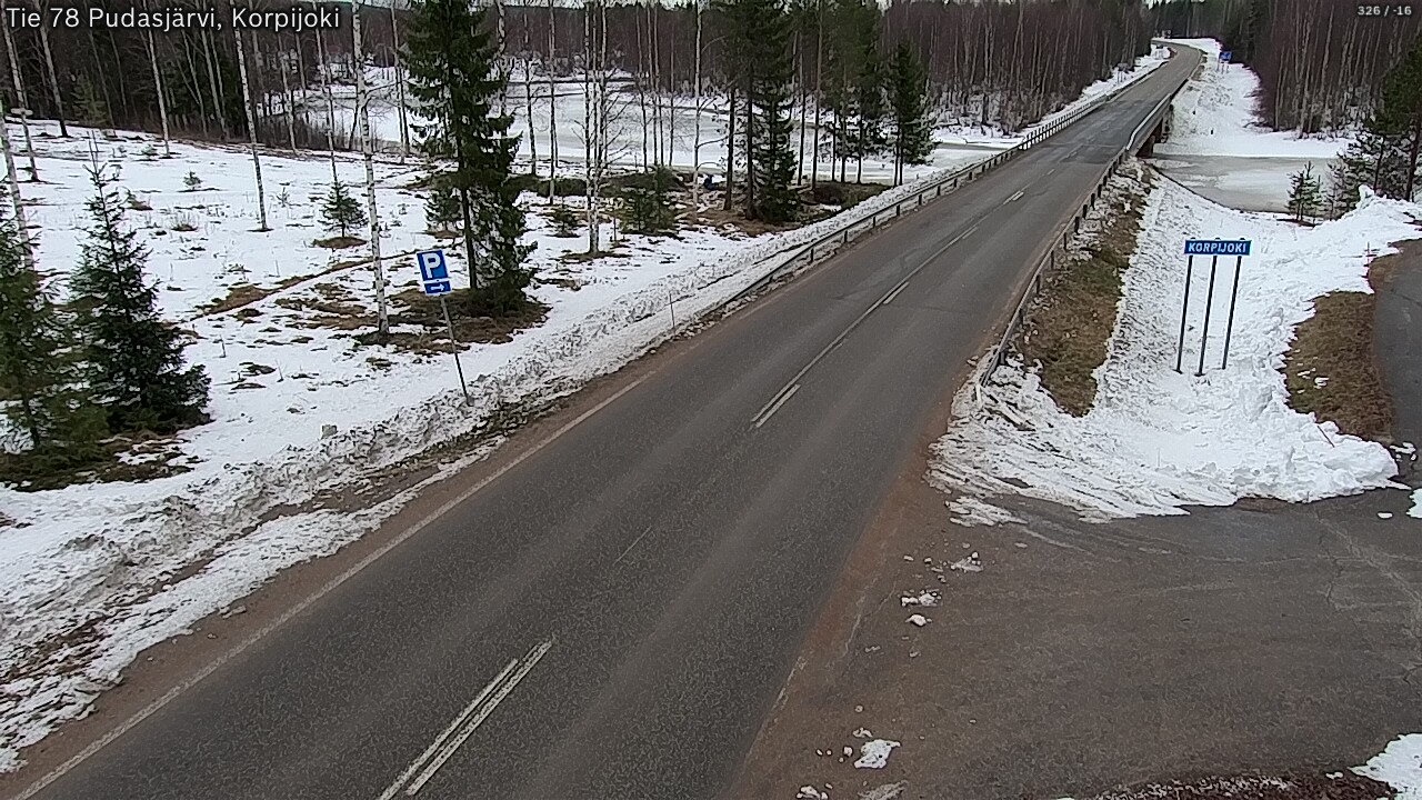 Kelikamerat Kuva Tie 78 Pudasjärvi, Korpijo, Pudasjärvi, Pohjois-Pohjanmaa