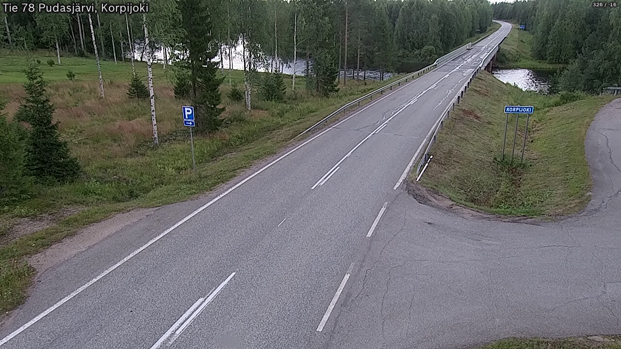 Weather Camera Image Väg 78 Pudasjärvi, Korpijoki, Pudasjärvi, Pohjois-Pohjanmaa