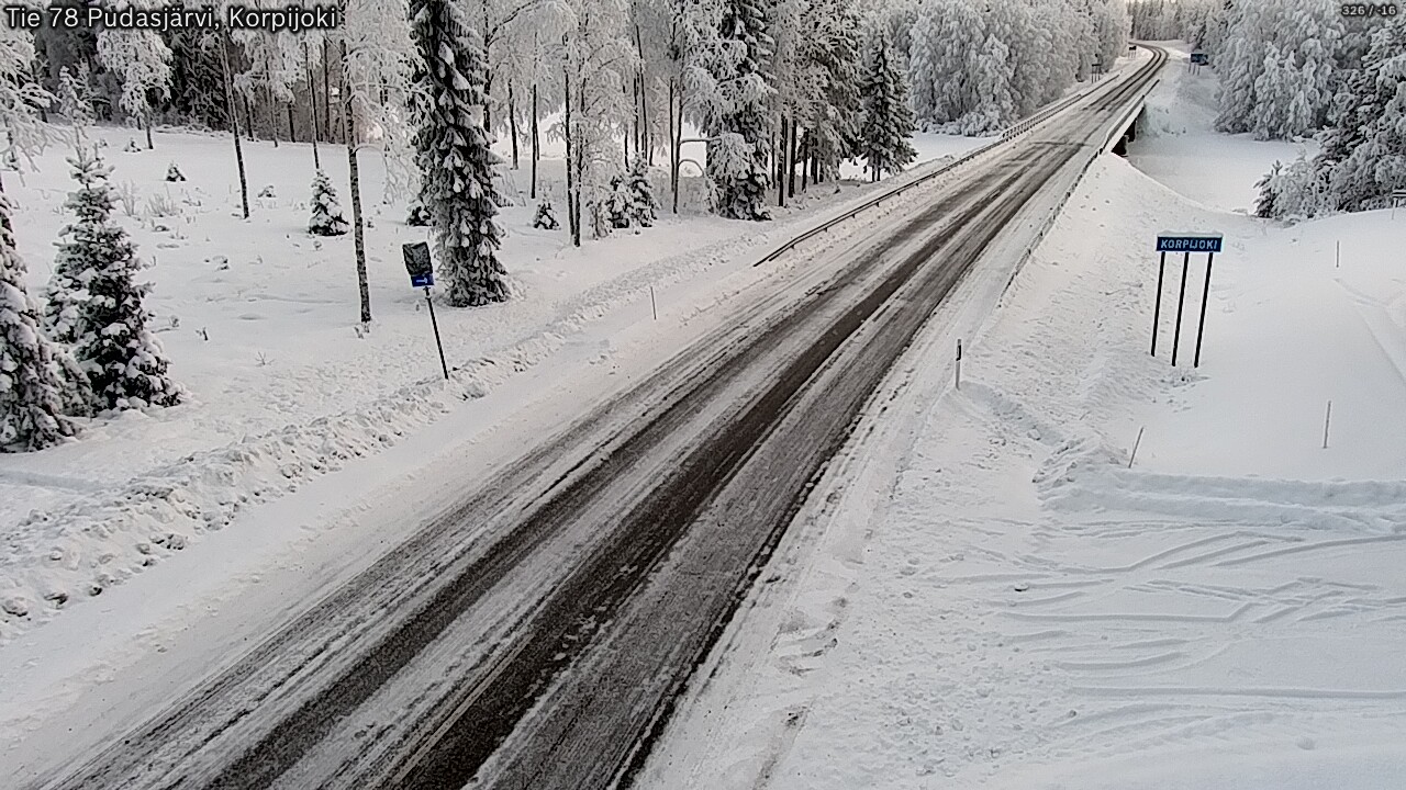 Kelikamerat Kuva Tie 78 Pudasjärvi, Korpijo, Pudasjärvi, Pohjois-Pohjanmaa