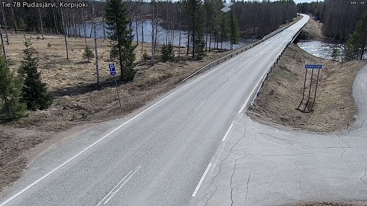 Kelikamerat Kuva Tie 78 Pudasjärvi, Korpijo, Pudasjärvi, Pohjois-Pohjanmaa