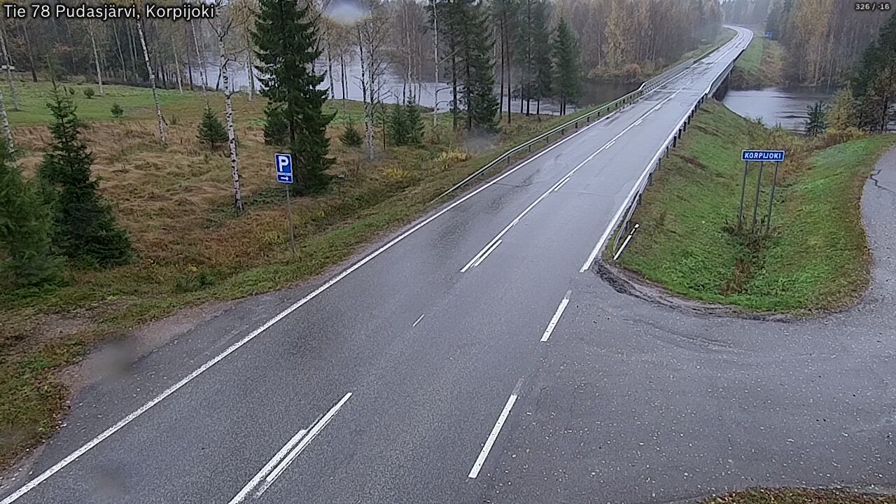 Weather Camera Image Väg 78 Pudasjärvi, Korpijoki, Pudasjärvi, Pohjois-Pohjanmaa