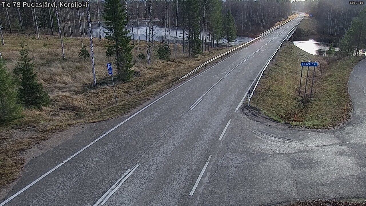 Kelikamerat Kuva Tie 78 Pudasjärvi, Korpijo, Pudasjärvi, Pohjois-Pohjanmaa
