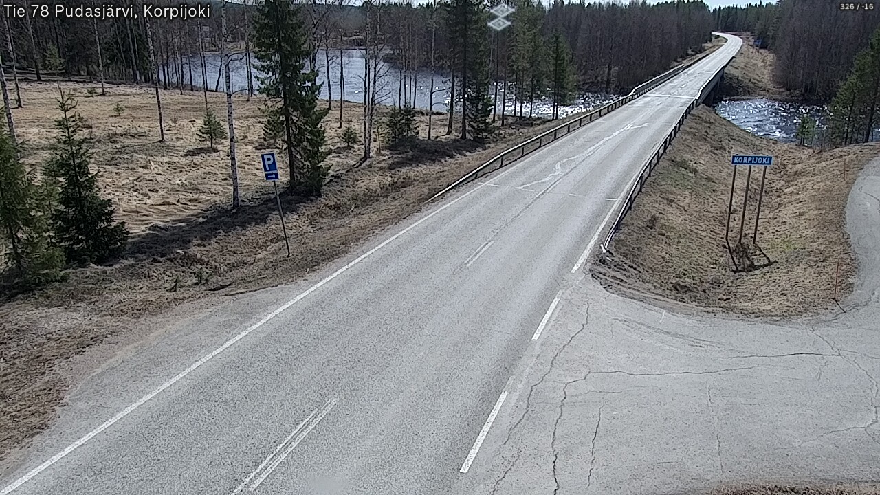 Kelikamerat Kuva Tie 78 Pudasjärvi, Korpijo, Pudasjärvi, Pohjois-Pohjanmaa