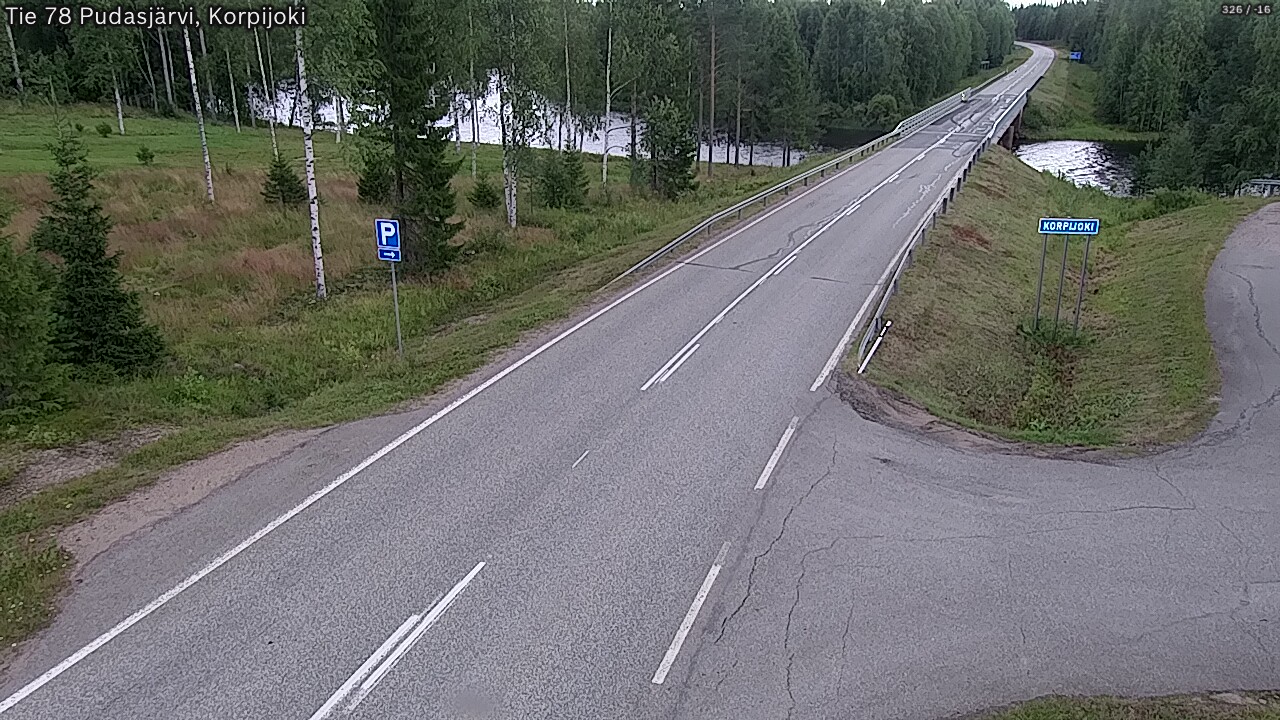 Kelikamerat Kuva Tie 78 Pudasjärvi, Korpijo, Pudasjärvi, Pohjois-Pohjanmaa