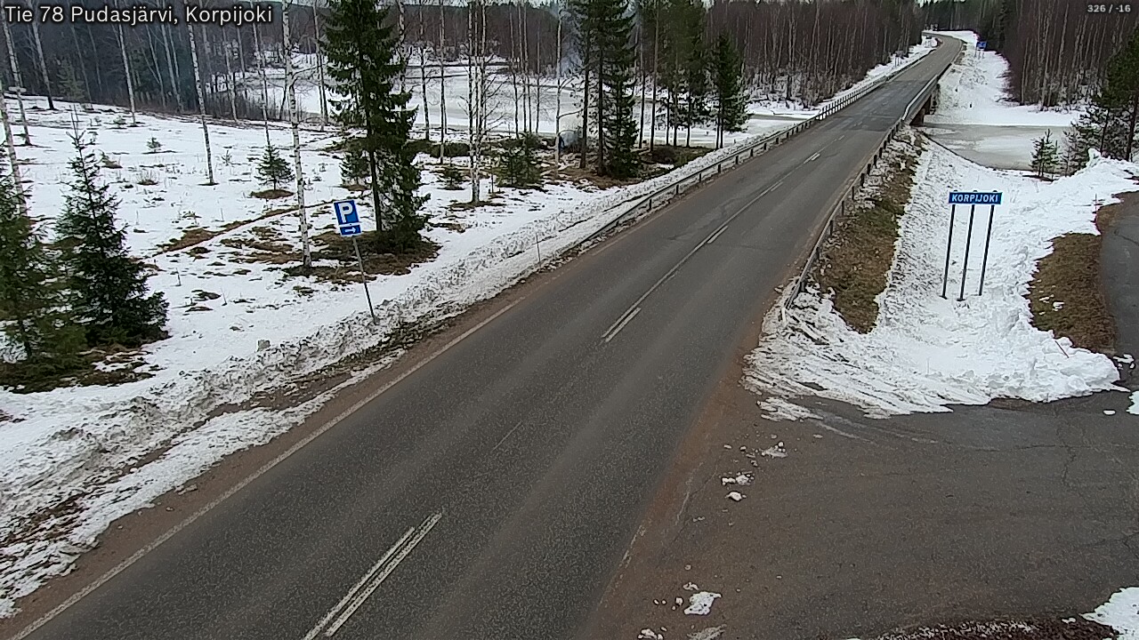 Kelikamerat Kuva Tie 78 Pudasjärvi, Korpijo, Pudasjärvi, Pohjois-Pohjanmaa