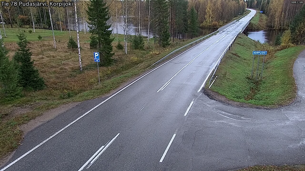 Weather Camera Image Road 78 Pudasjärvi, Korpijoki, Pudasjärvi, Pohjois-Pohjanmaa
