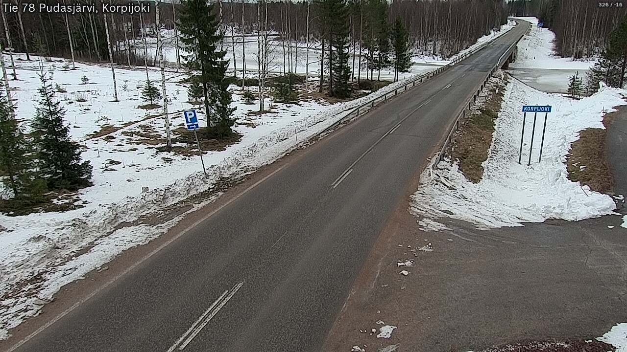 Kelikamerat Kuva Tie 78 Pudasjärvi, Korpijo, Pudasjärvi, Pohjois-Pohjanmaa