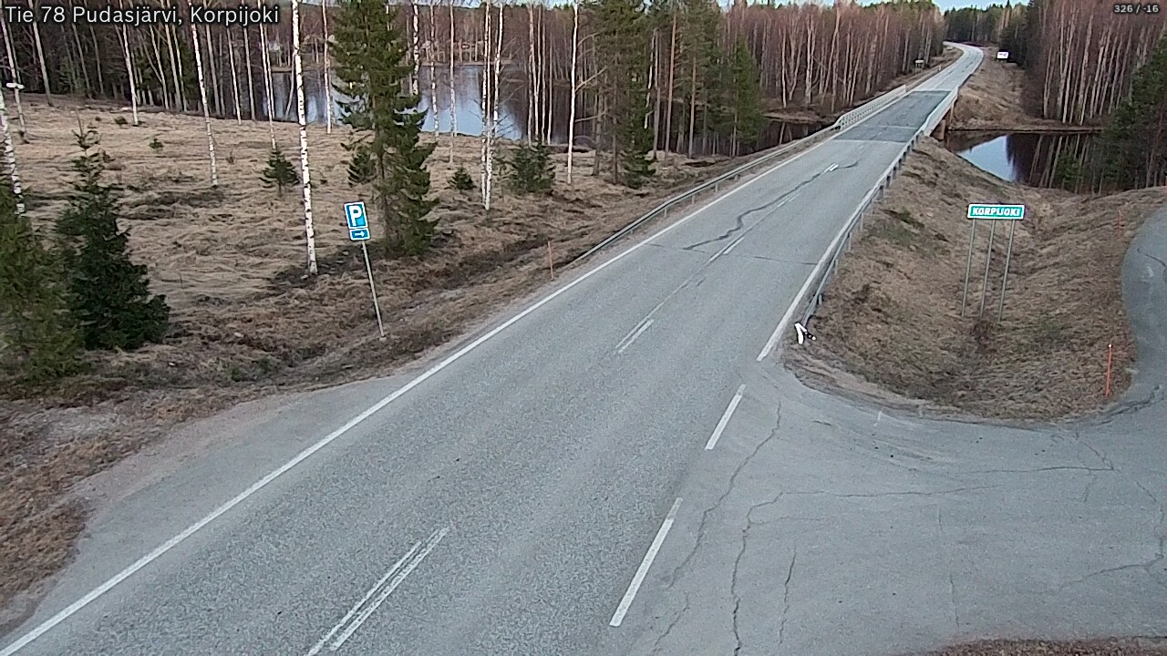 Kelikamerat Kuva Tie 78 Pudasjärvi, Korpijo, Pudasjärvi, Pohjois-Pohjanmaa