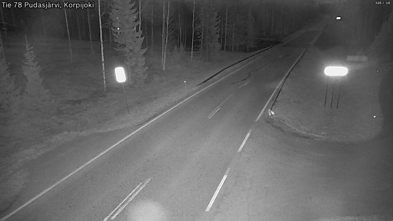 Kelikamerat Kuva Tie 78 Pudasjärvi, Korpijo, Pudasjärvi, Pohjois-Pohjanmaa