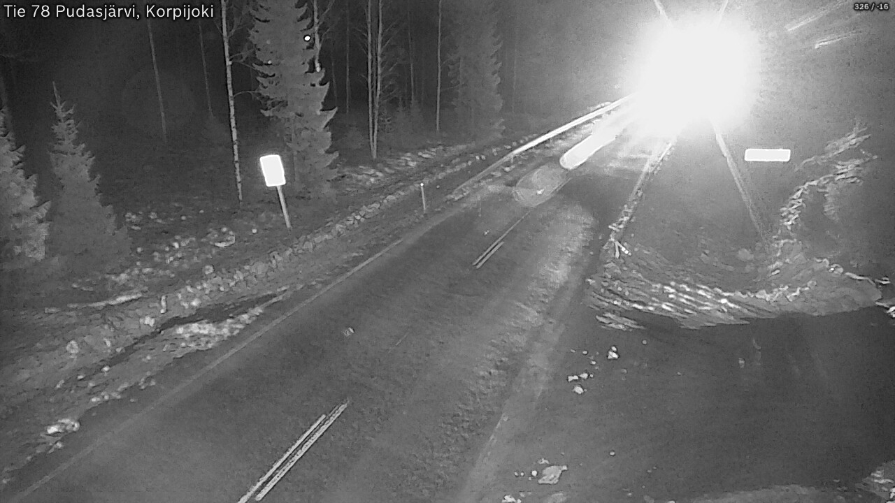 Kelikamerat Kuva Tie 78 Pudasjärvi, Korpijo, Pudasjärvi, Pohjois-Pohjanmaa