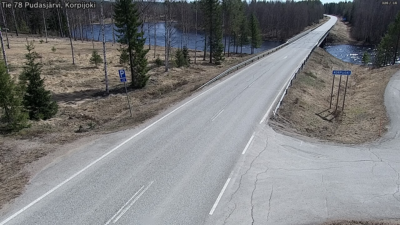Kelikamerat Kuva Tie 78 Pudasjärvi, Korpijo, Pudasjärvi, Pohjois-Pohjanmaa