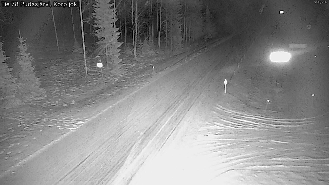 Kelikamerat Kuva Tie 78 Pudasjärvi, Korpijo, Pudasjärvi, Pohjois-Pohjanmaa