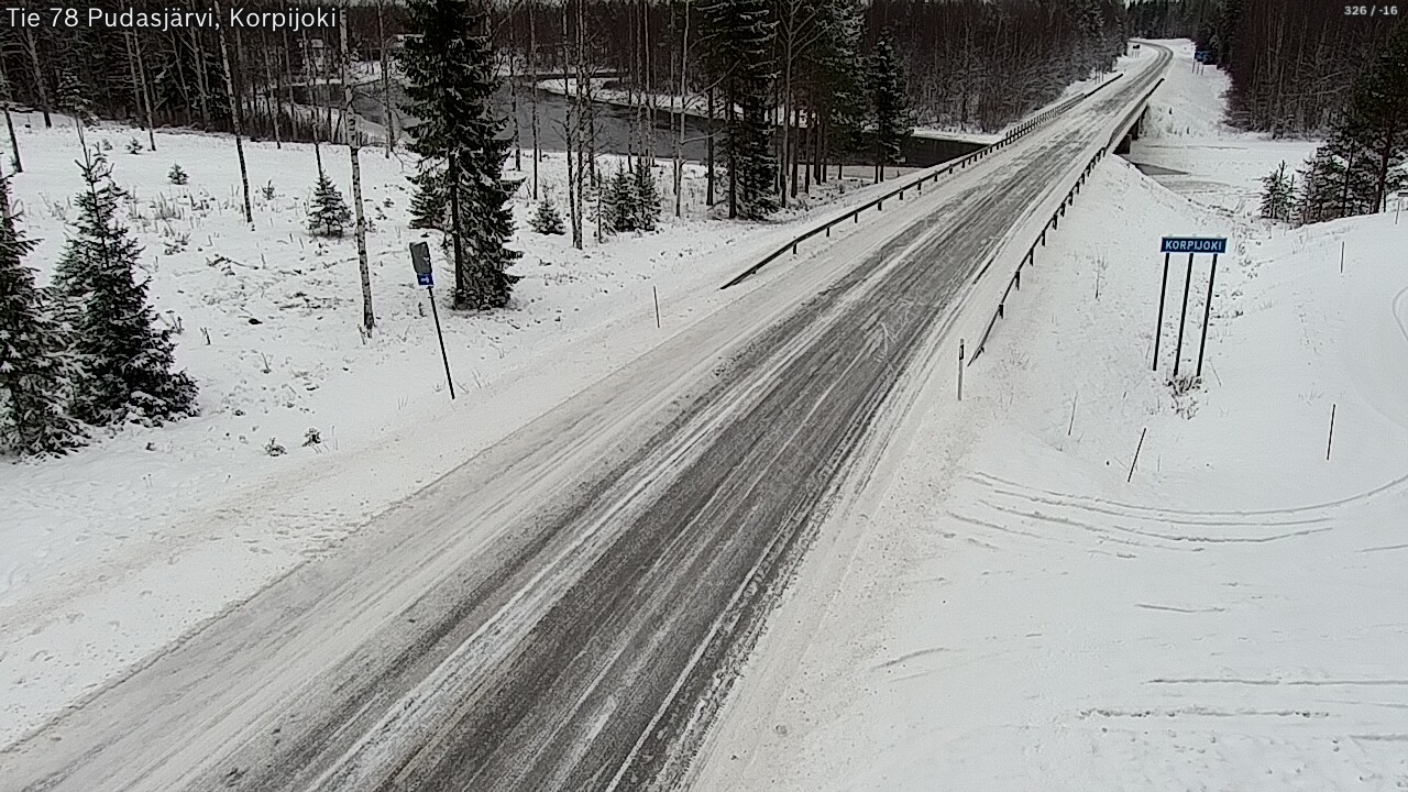 Kelikamerat Kuva Tie 78 Pudasjärvi, Korpijo, Pudasjärvi, Pohjois-Pohjanmaa