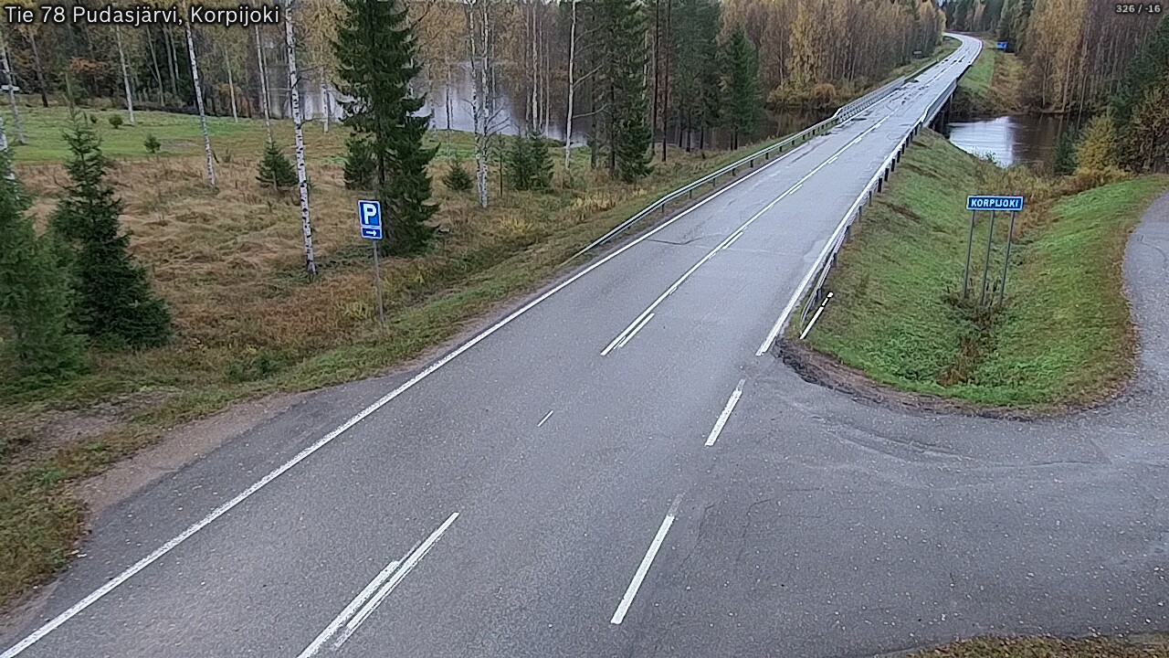 Weather Camera Image Road 78 Pudasjärvi, Korpijoki, Pudasjärvi, Pohjois-Pohjanmaa
