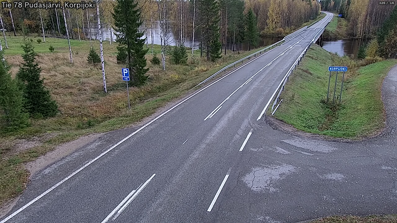 Weather Camera Image Road 78 Pudasjärvi, Korpijoki, Pudasjärvi, Pohjois-Pohjanmaa