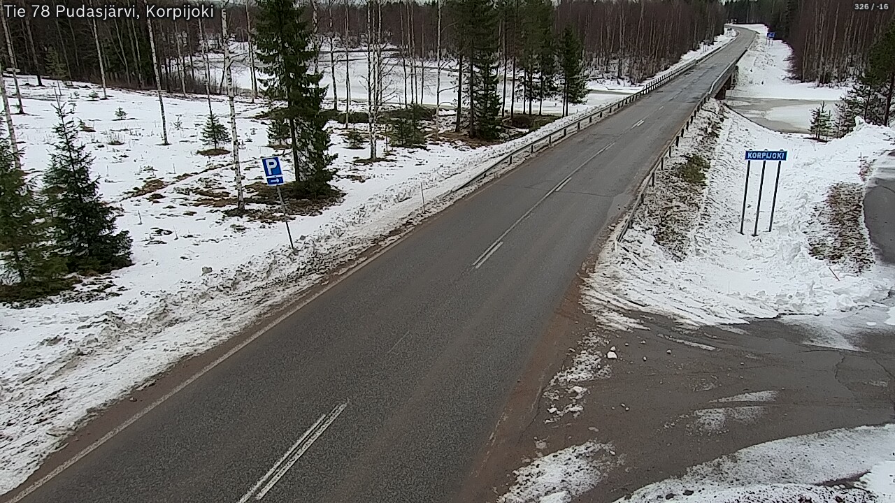 Kelikamerat Kuva Tie 78 Pudasjärvi, Korpijo, Pudasjärvi, Pohjois-Pohjanmaa