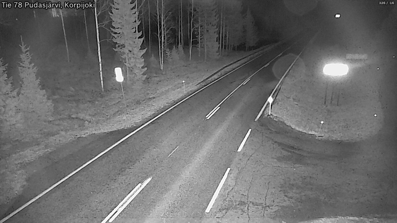 Kelikamerat Kuva Tie 78 Pudasjärvi, Korpijo, Pudasjärvi, Pohjois-Pohjanmaa