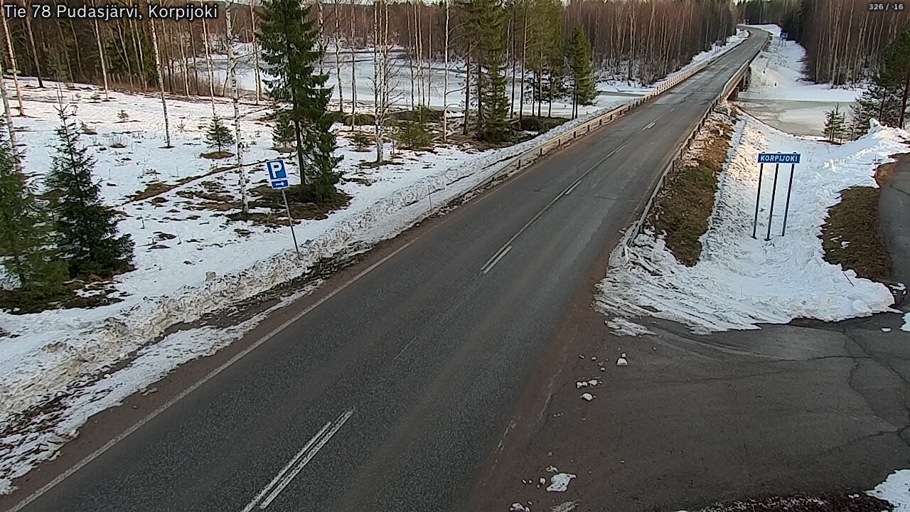 Kelikamerat Kuva Tie 78 Pudasjärvi, Korpijo, Pudasjärvi, Pohjois-Pohjanmaa