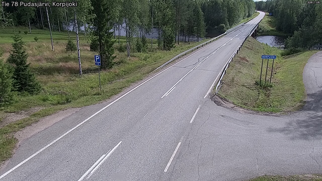 Weather Camera Image Väg 78 Pudasjärvi, Korpijoki, Pudasjärvi, Pohjois-Pohjanmaa